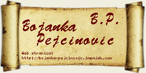 Bojanka Pejčinović vizit kartica